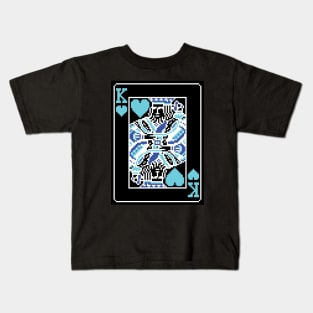 King of Hearts Pixel Art Bright Negative Mode Kids T-Shirt